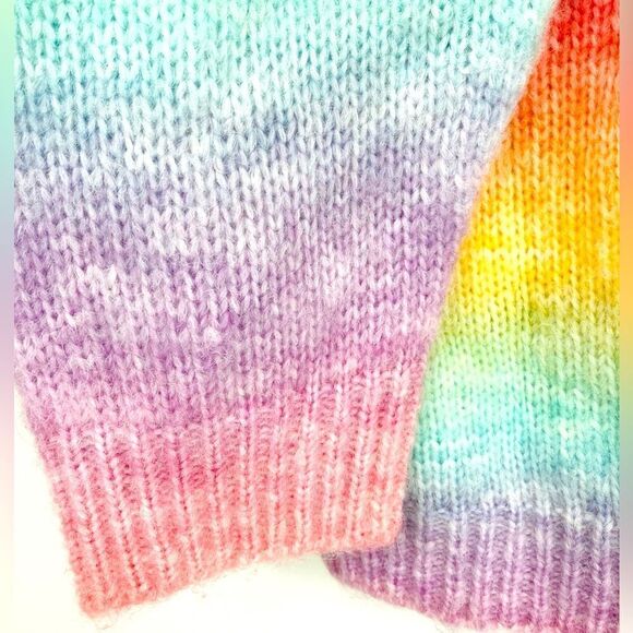 NWT Fashion Nova Women’s Crush Rainbow Spacedye Cardigan Size L - Picture 7 of 10